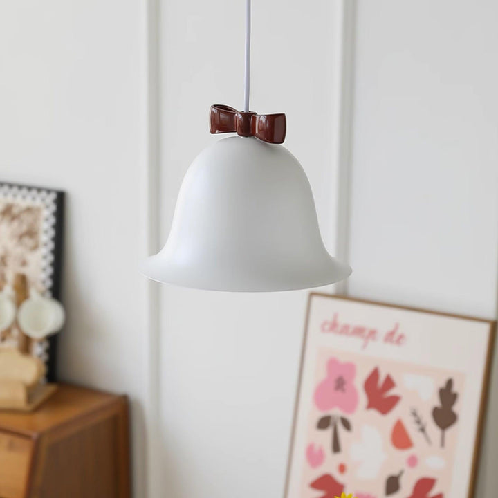 Cloches Mignonnes Lampe Suspendue en Verre avec Nœud Délicat - Neutralighting