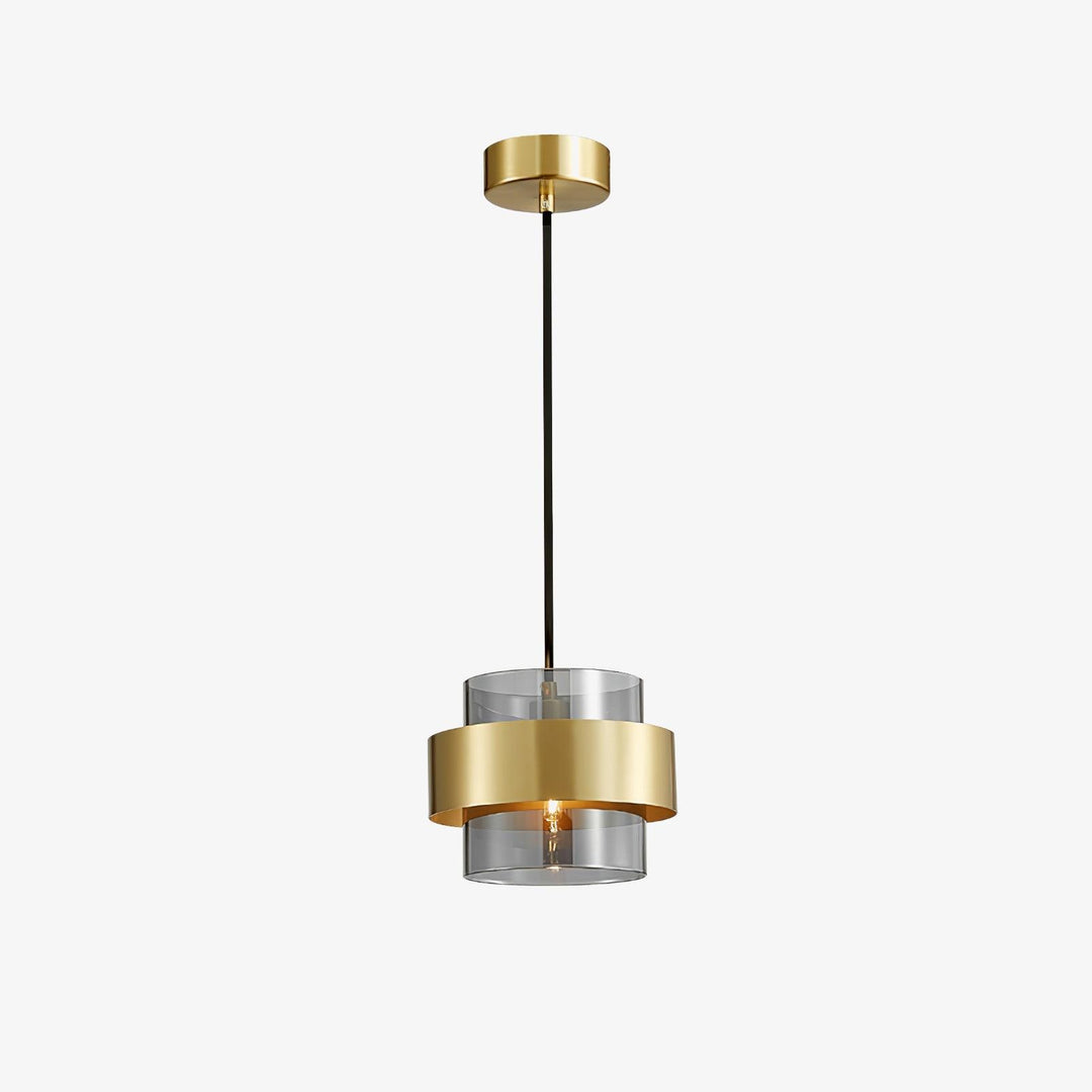 Solara Suspension en Laiton Cylindre Verre Contemporain - Neutralighting