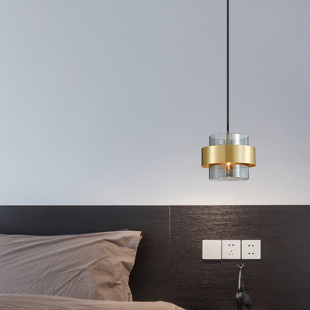 Solara Suspension en Laiton Cylindre Verre Contemporain - Neutralighting