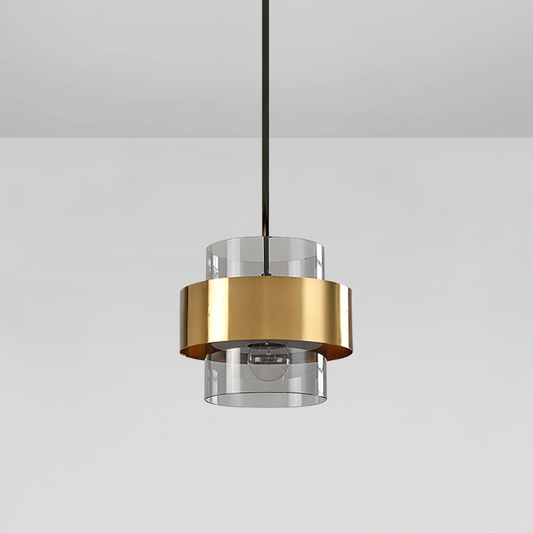 Solara Suspension en Laiton Cylindre Verre Contemporain - Neutralighting