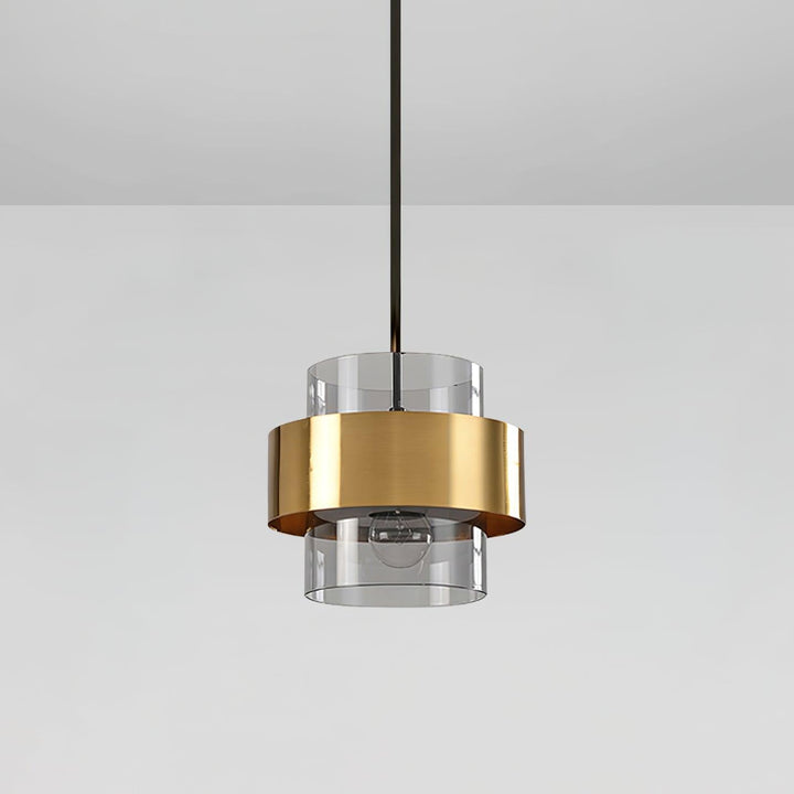 Solara Suspension en Laiton Cylindre Verre Contemporain - Neutralighting