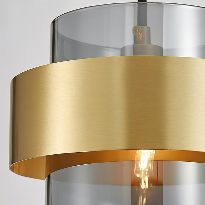 Solara Suspension en Laiton Cylindre Verre Contemporain - Neutralighting