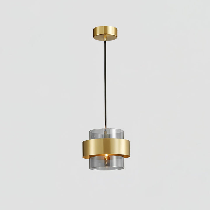 Solara Suspension en Laiton Cylindre Verre Contemporain - Neutralighting