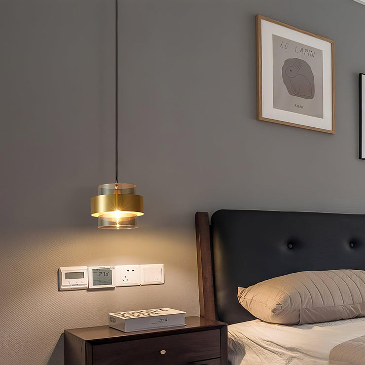 Solara Suspension en Laiton Cylindre Verre Contemporain - Neutralighting
