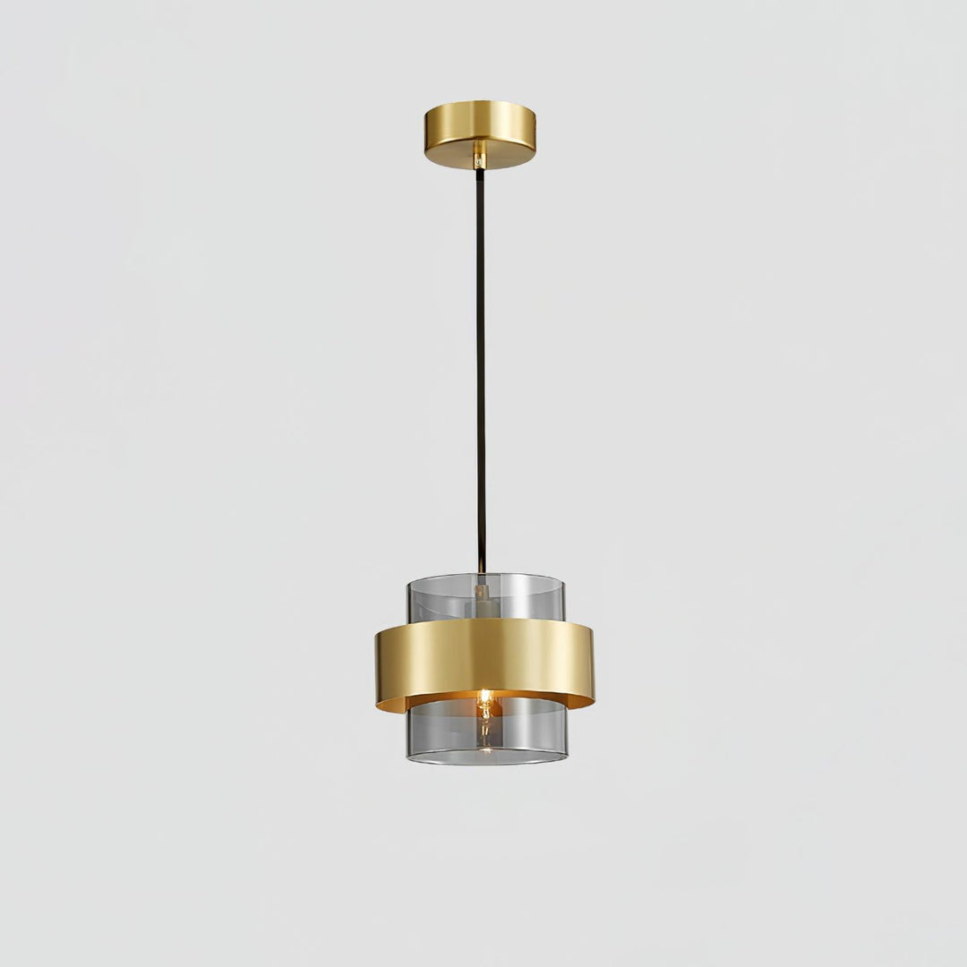 Solara Suspension en Laiton Cylindre Verre Contemporain - Neutralighting