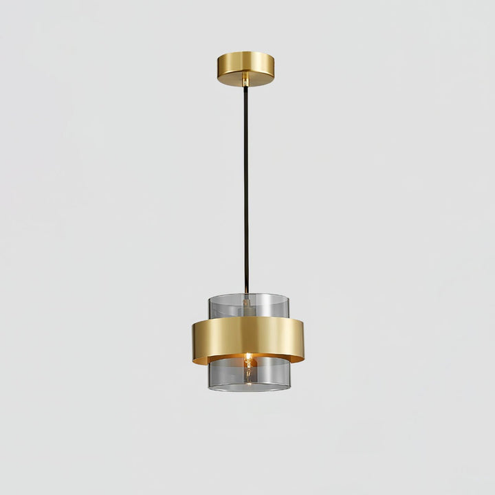 Solara Suspension en Laiton Cylindre Verre Contemporain - Neutralighting
