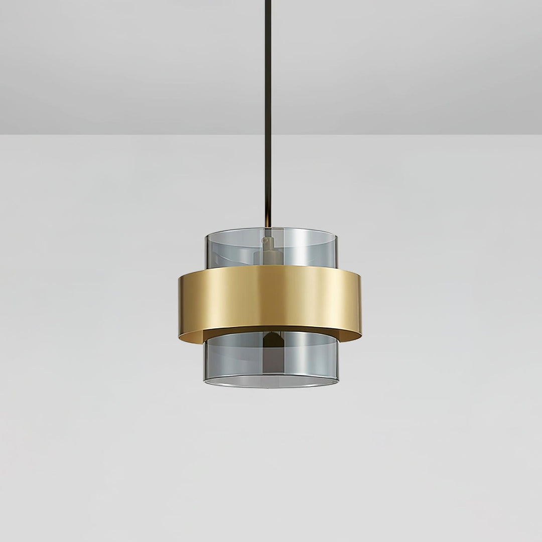 Solara Suspension en Laiton Cylindre Verre Contemporain - Neutralighting