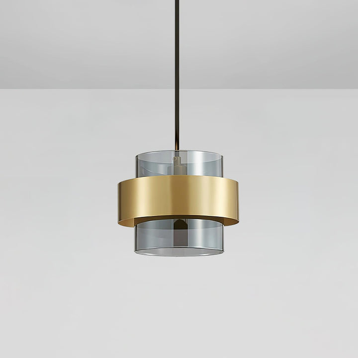 Solara Suspension en Laiton Cylindre Verre Contemporain - Neutralighting