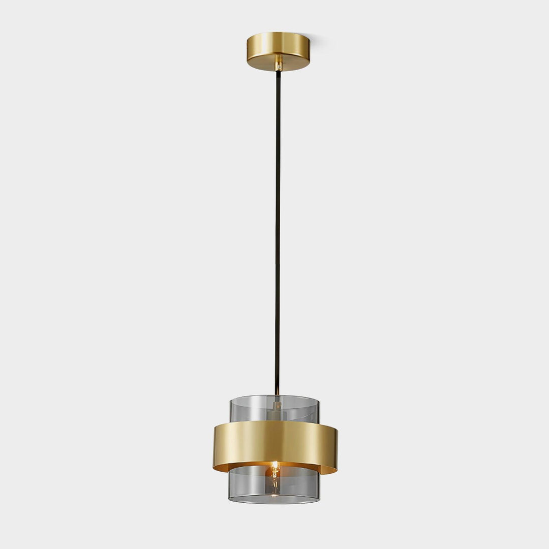 Solara Suspension en Laiton Cylindre Verre Contemporain - Neutralighting