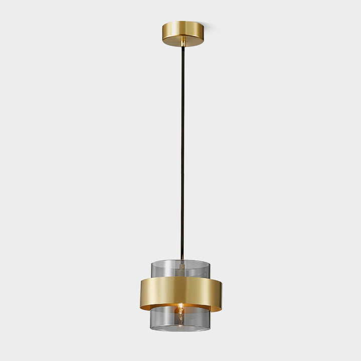 Solara Suspension en Laiton Cylindre Verre Contemporain - Neutralighting