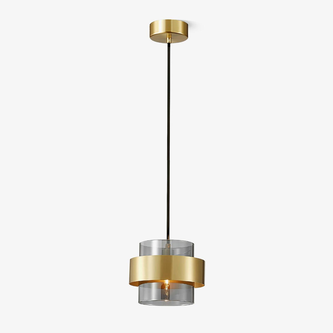 Solara Suspension en Laiton Cylindre Verre Contemporain - Neutralighting