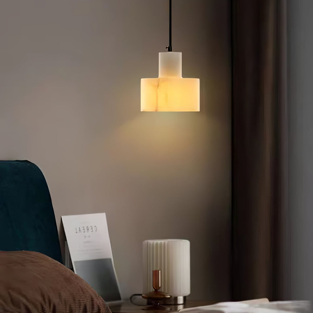 Alabaster Suspension Double Cylindrique - Neutralighting
