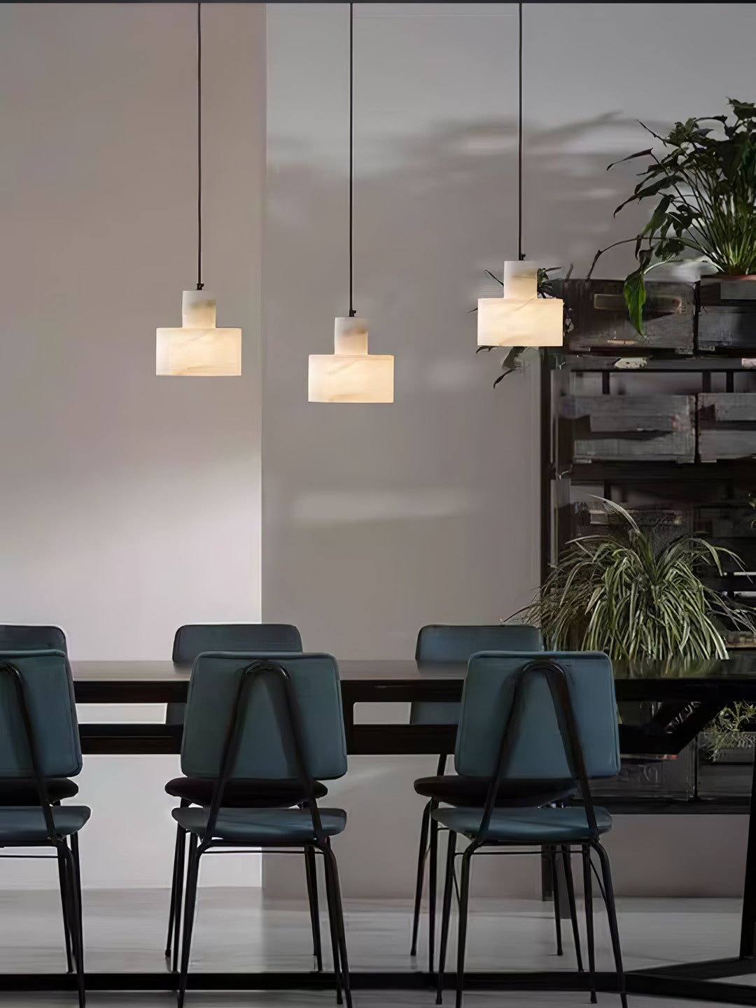 Alabaster Suspension Double Cylindrique - Neutralighting