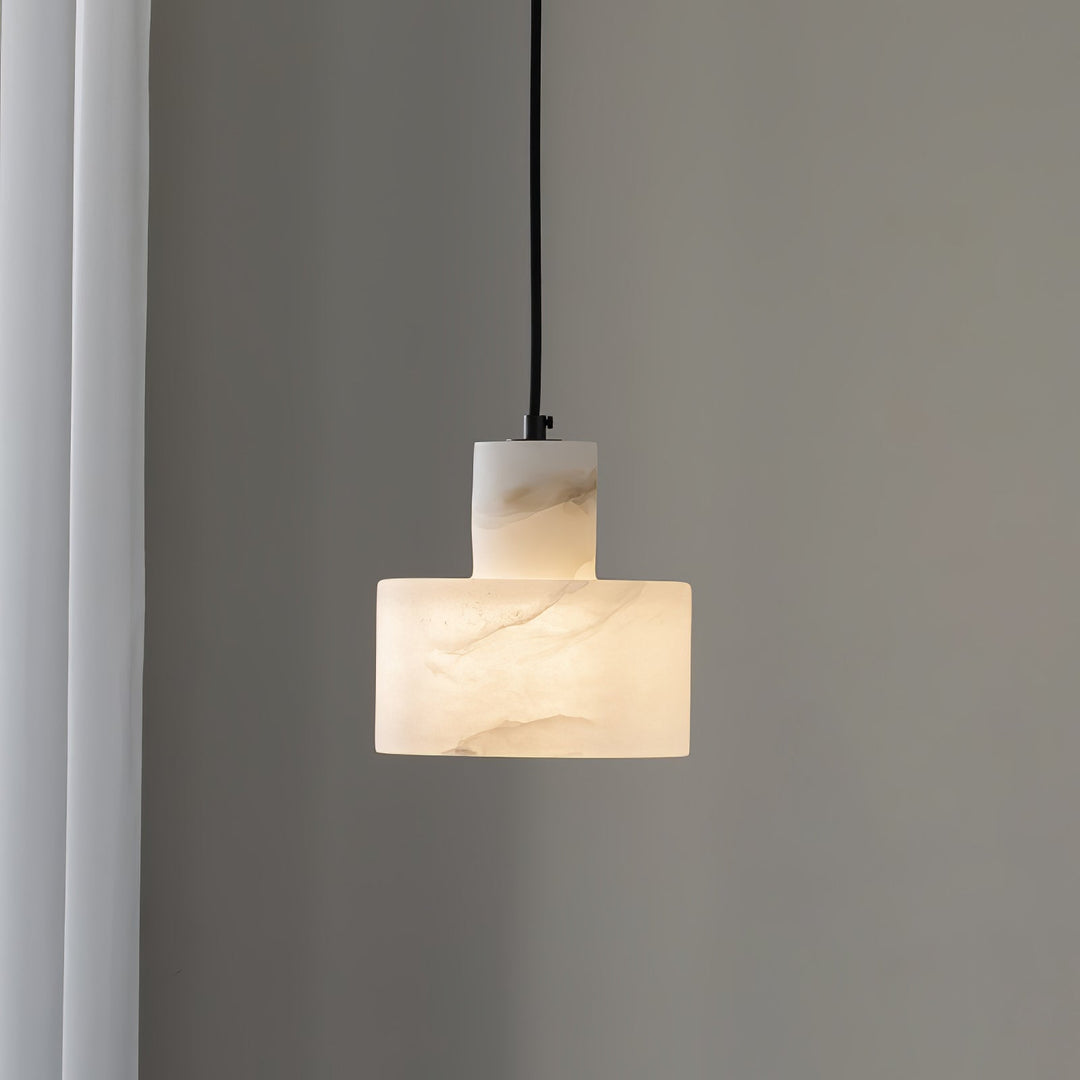 Alabaster Suspension Double Cylindrique - Neutralighting