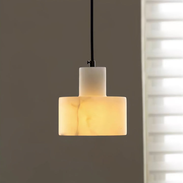 Alabaster Suspension Double Cylindrique - Neutralighting