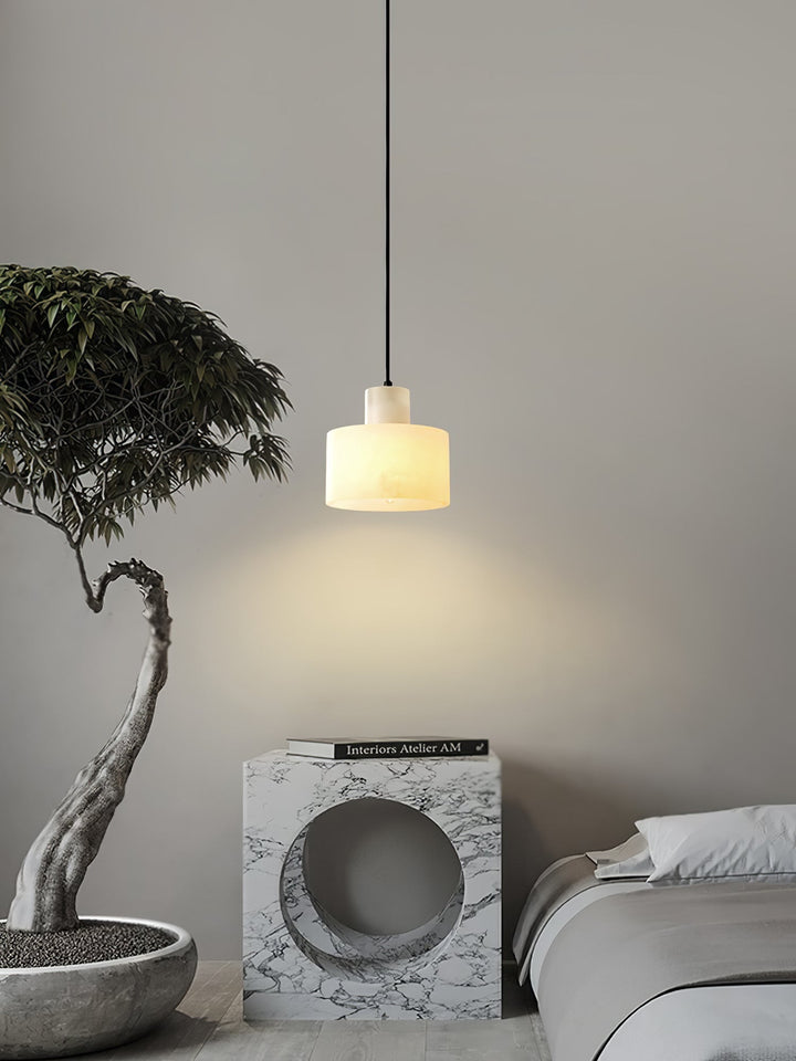 Alabaster Suspension Double Cylindrique - Neutralighting