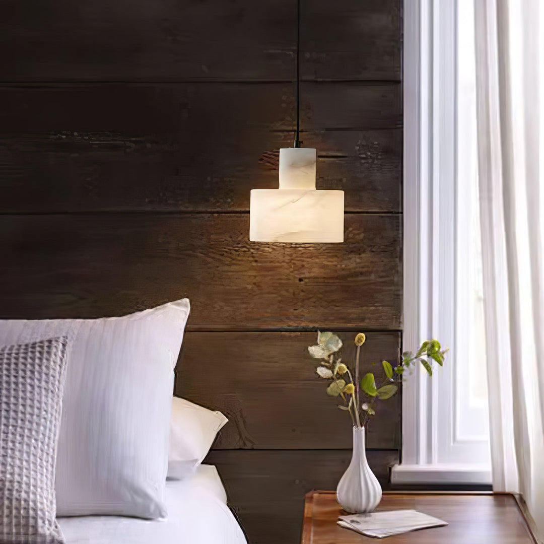 Alabaster Suspension Double Cylindrique - Neutralighting