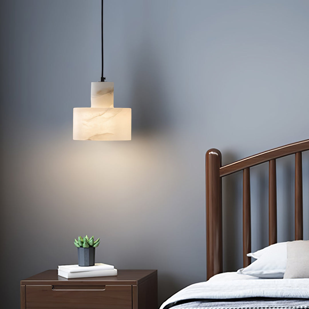 Alabaster Suspension Double Cylindrique - Neutralighting