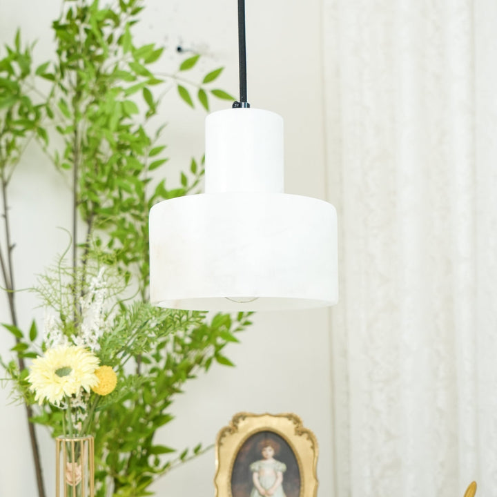 Alabaster Suspension Double Cylindrique - Neutralighting