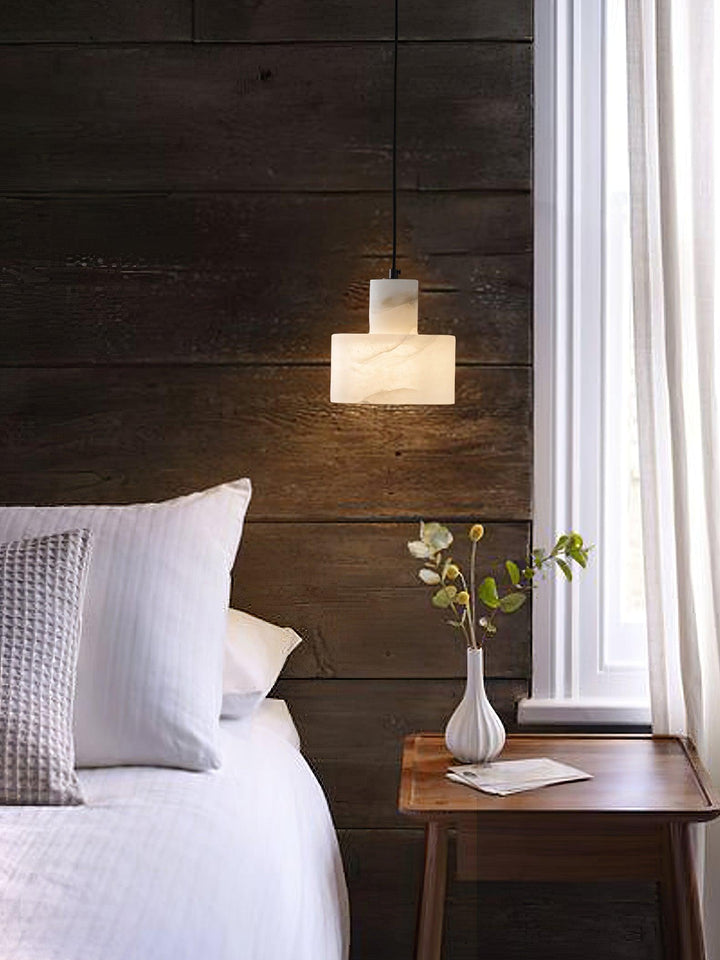 Alabaster Suspension Double Cylindrique - Neutralighting