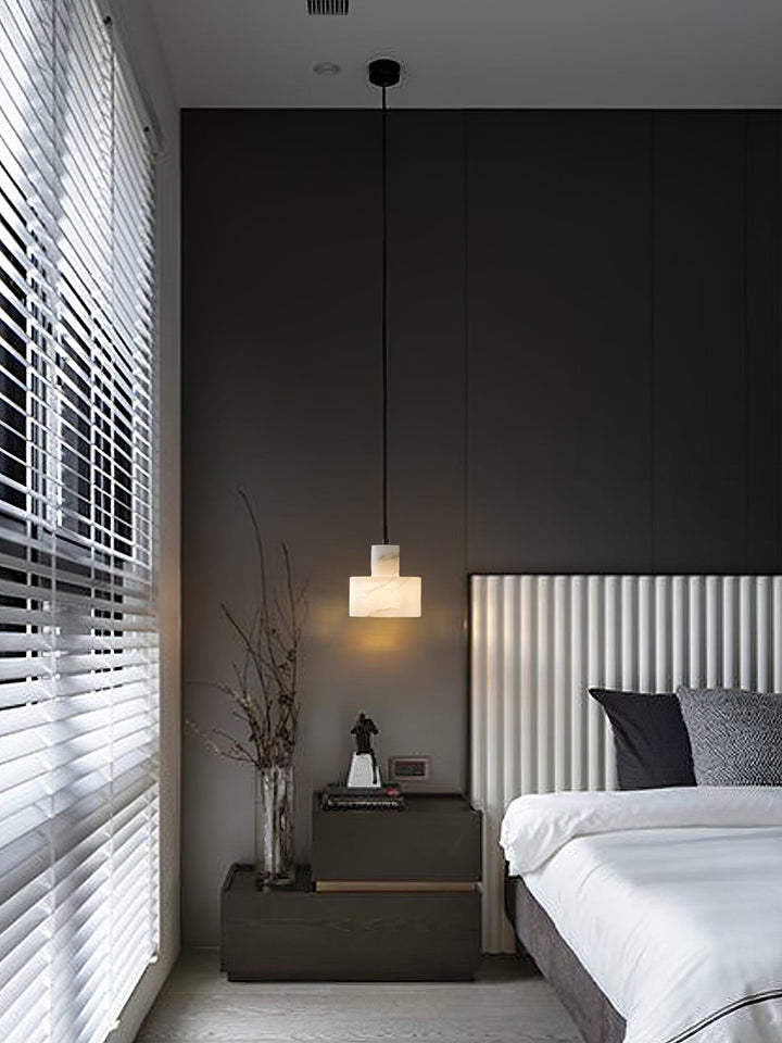 Alabaster Suspension Double Cylindrique - Neutralighting