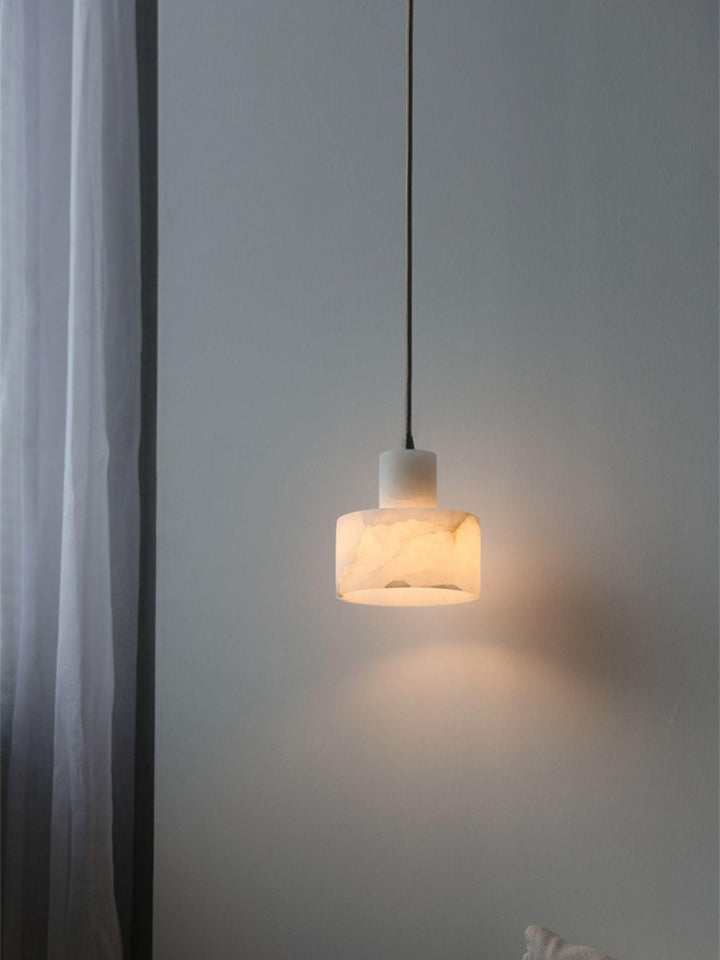 Alabaster Suspension Double Cylindrique - Neutralighting