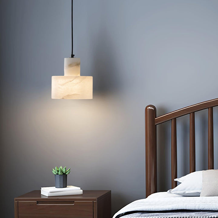 Alabaster Suspension Double Cylindrique - Neutralighting