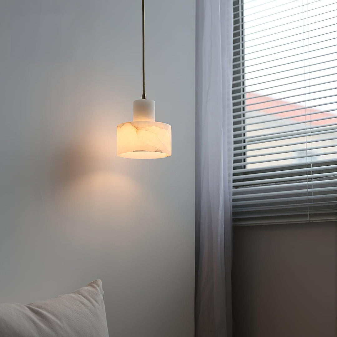 Alabaster Suspension Double Cylindrique - Neutralighting