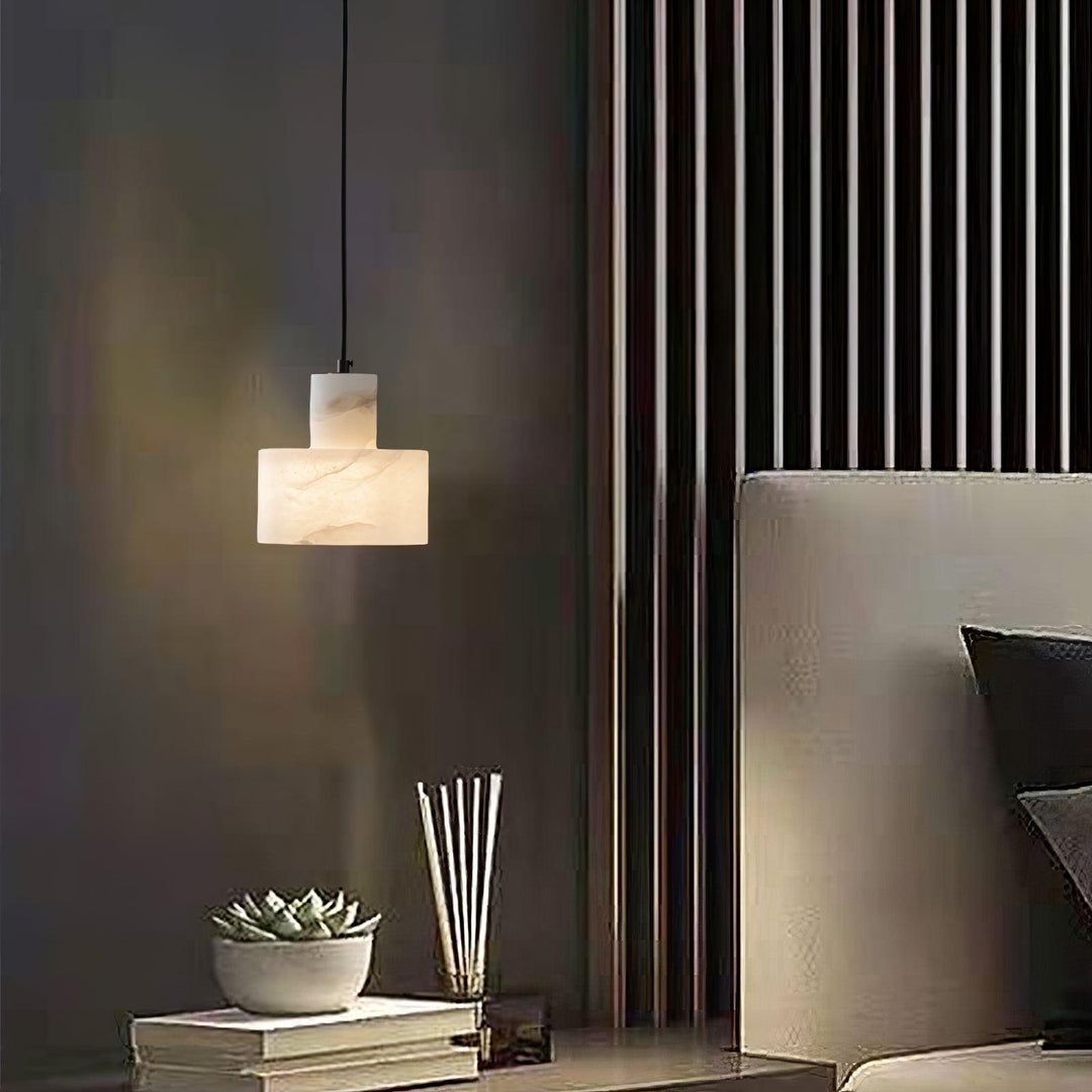 Alabaster Suspension Double Cylindrique - Neutralighting