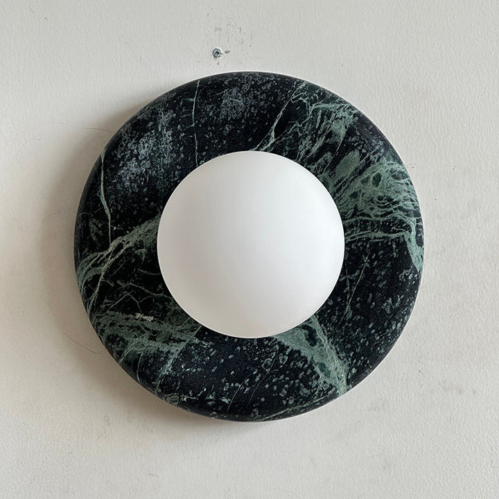 Cusorion Applique Murale Moderne Minimaliste en Marbre Vert Foncé - Neutralighting