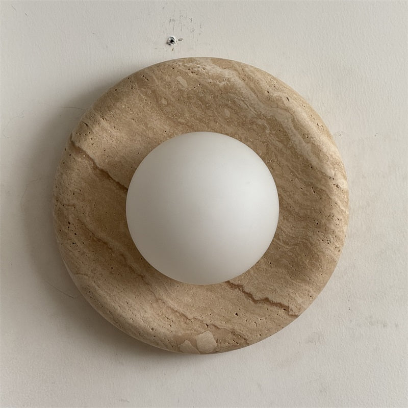 Orli Applique Murale Moderne et Minimaliste en Travertin - Neutralighting
