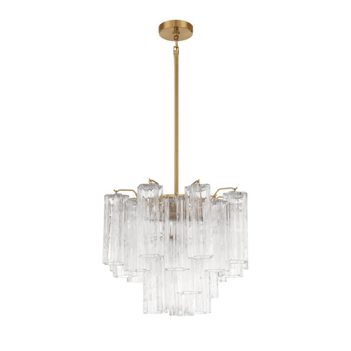 Lustra Lustre en Tube de Verre Superposé Ambre