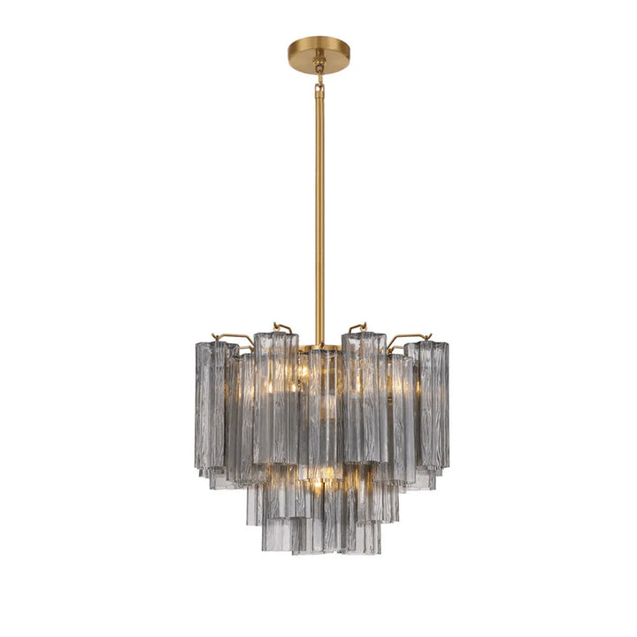 Lustra Lustre en Tube de Verre Superposé Ambre