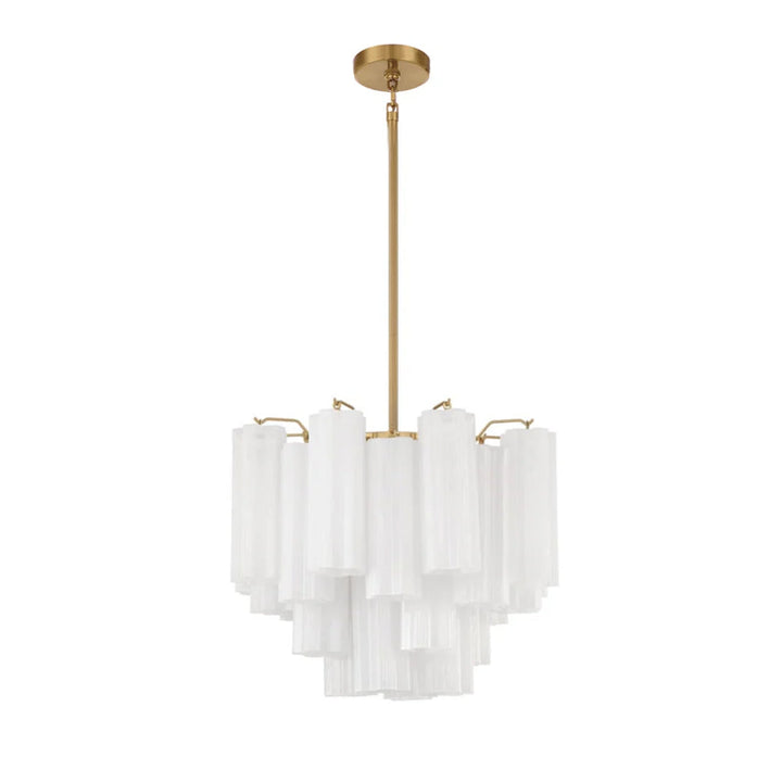 Lustra Lustre en Tube de Verre Superposé Ambre