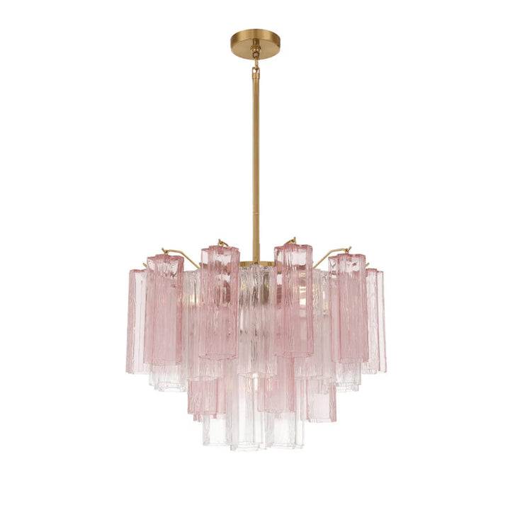 Lustra Lustre en Tube de Verre Superposé Ambre