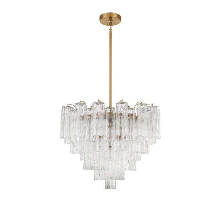 Lustra Lustre en Tube de Verre Superposé Ambre
