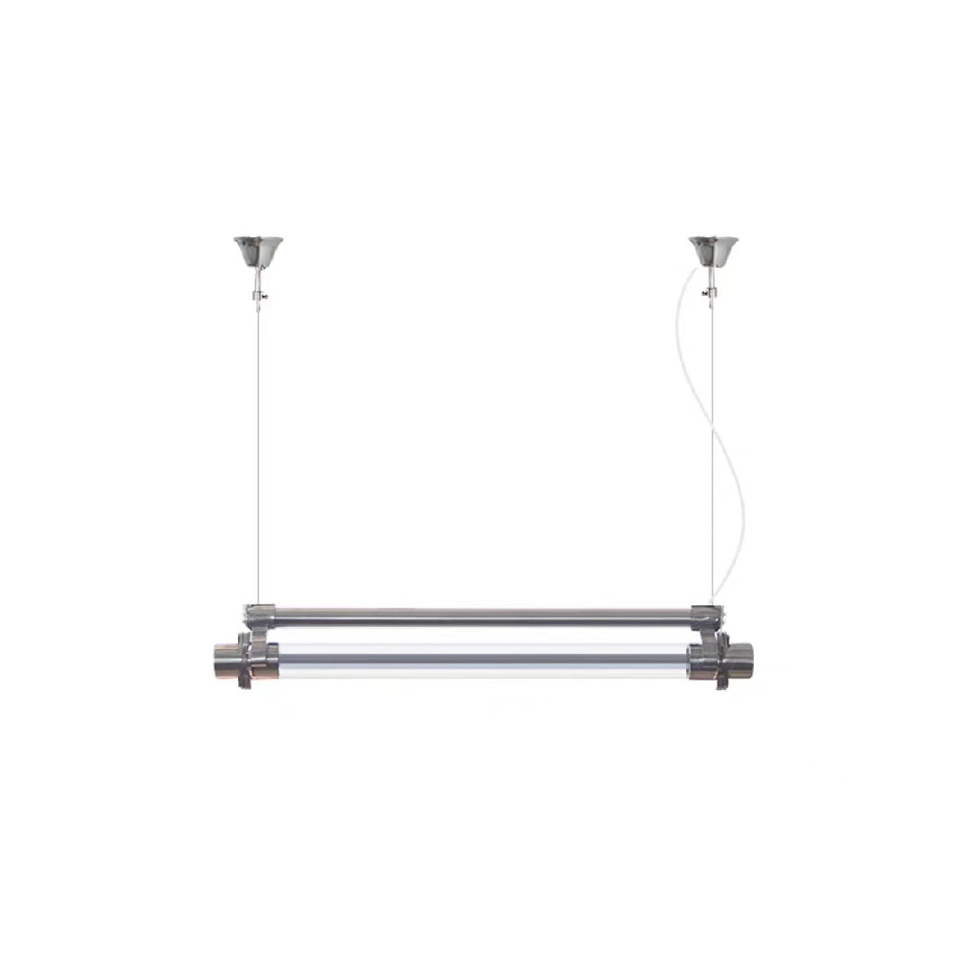 Ciel Lampe Pendante Métal Tube Et Acrylique Industrielle - Neutralighting