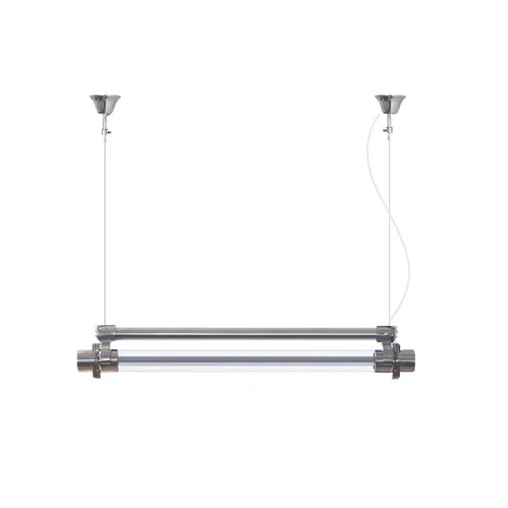 Ciel Lampe Pendante Métal Tube Et Acrylique Industrielle - Neutralighting