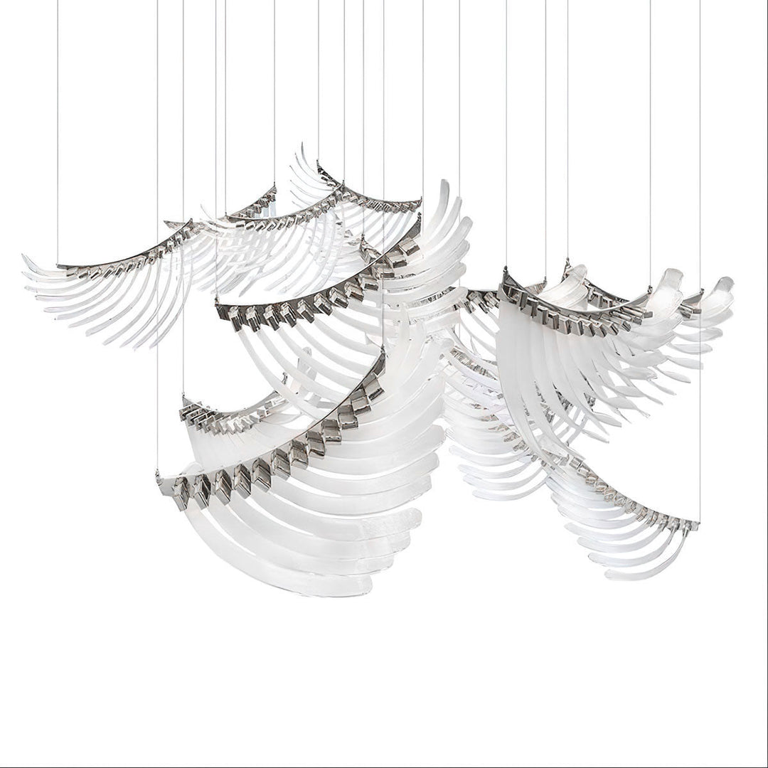 Eurrinia Verre Aile Groupe Lustre - Neutralighting