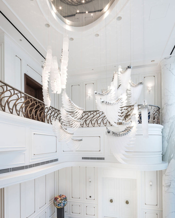 Eurrinia Verre Aile Groupe Lustre - Neutralighting