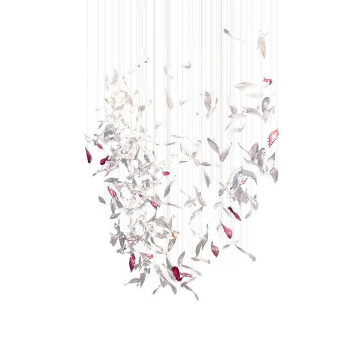 Zathaara Verre Plume Forme Lustre - Neutralighting
