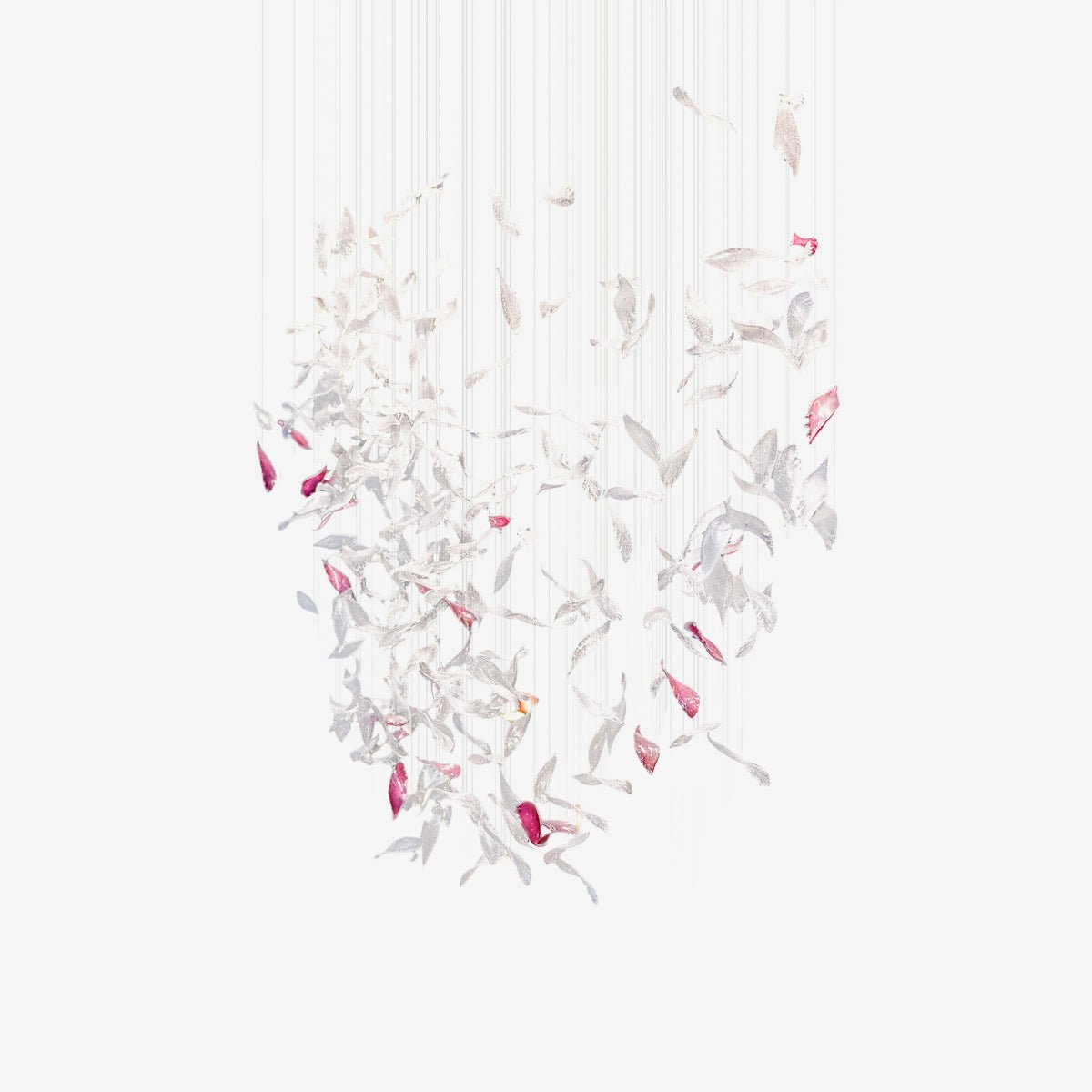 Zathaara Verre Plume Forme Lustre - Neutralighting