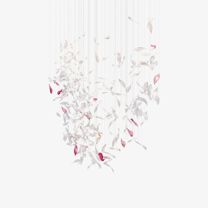 Zathaara Verre Plume Forme Lustre - Neutralighting
