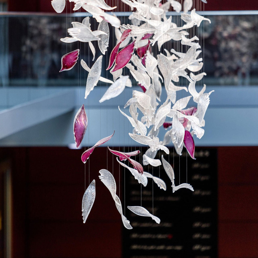Zathaara Verre Plume Forme Lustre - Neutralighting