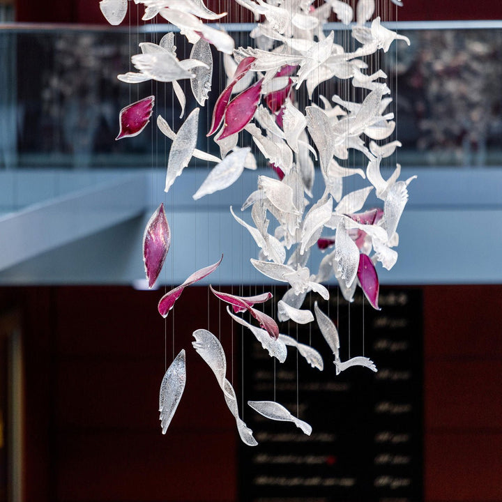 Zathaara Verre Plume Forme Lustre - Neutralighting