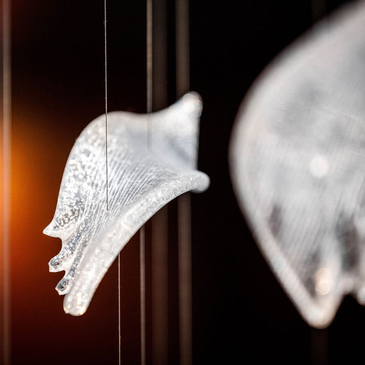 Zathaara Verre Plume Forme Lustre - Neutralighting