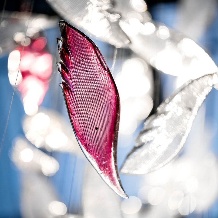 Zathaara Verre Plume Forme Lustre - Neutralighting
