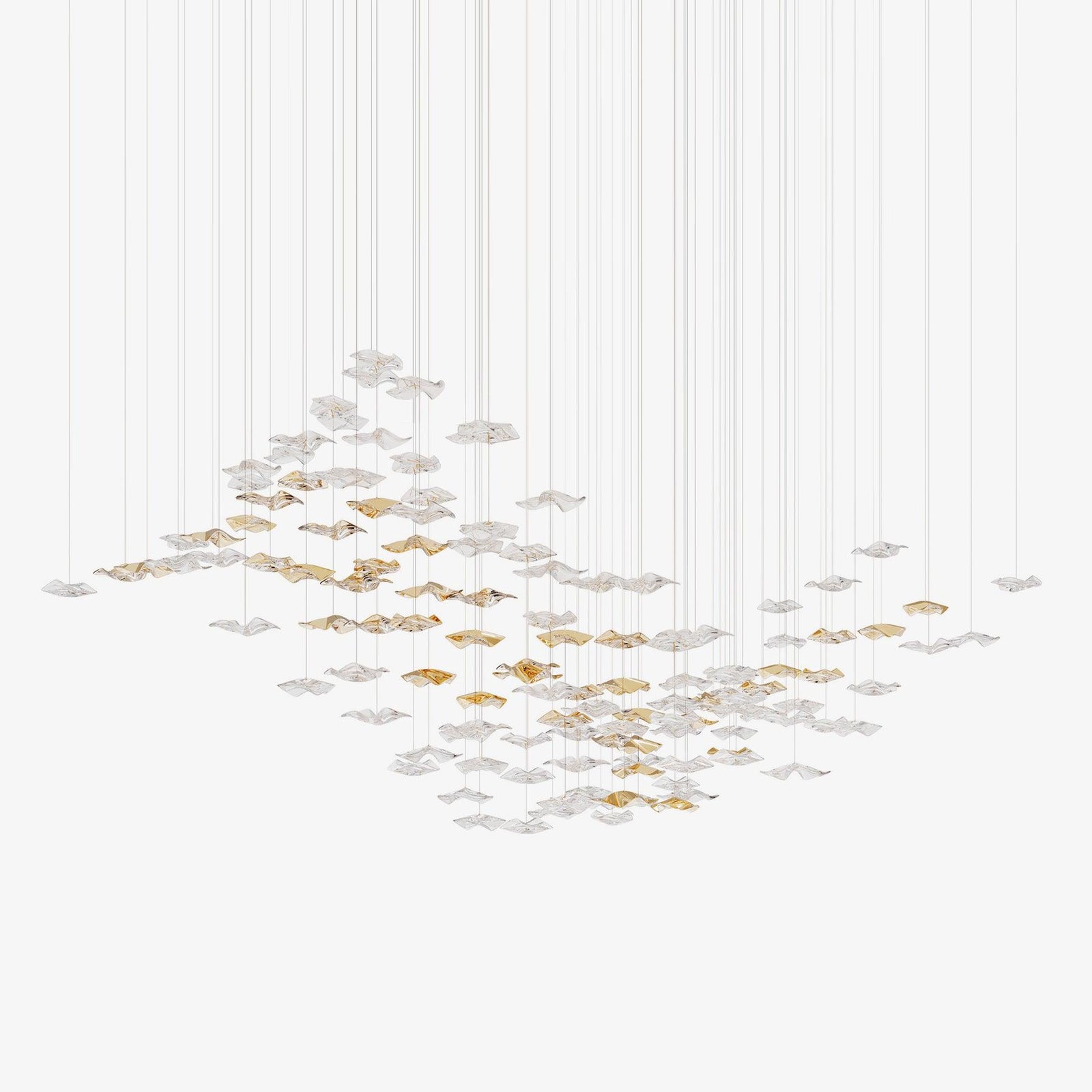 Vecarisra Suspension Lampes Art Verre Tidal Luxe - Neutralighting