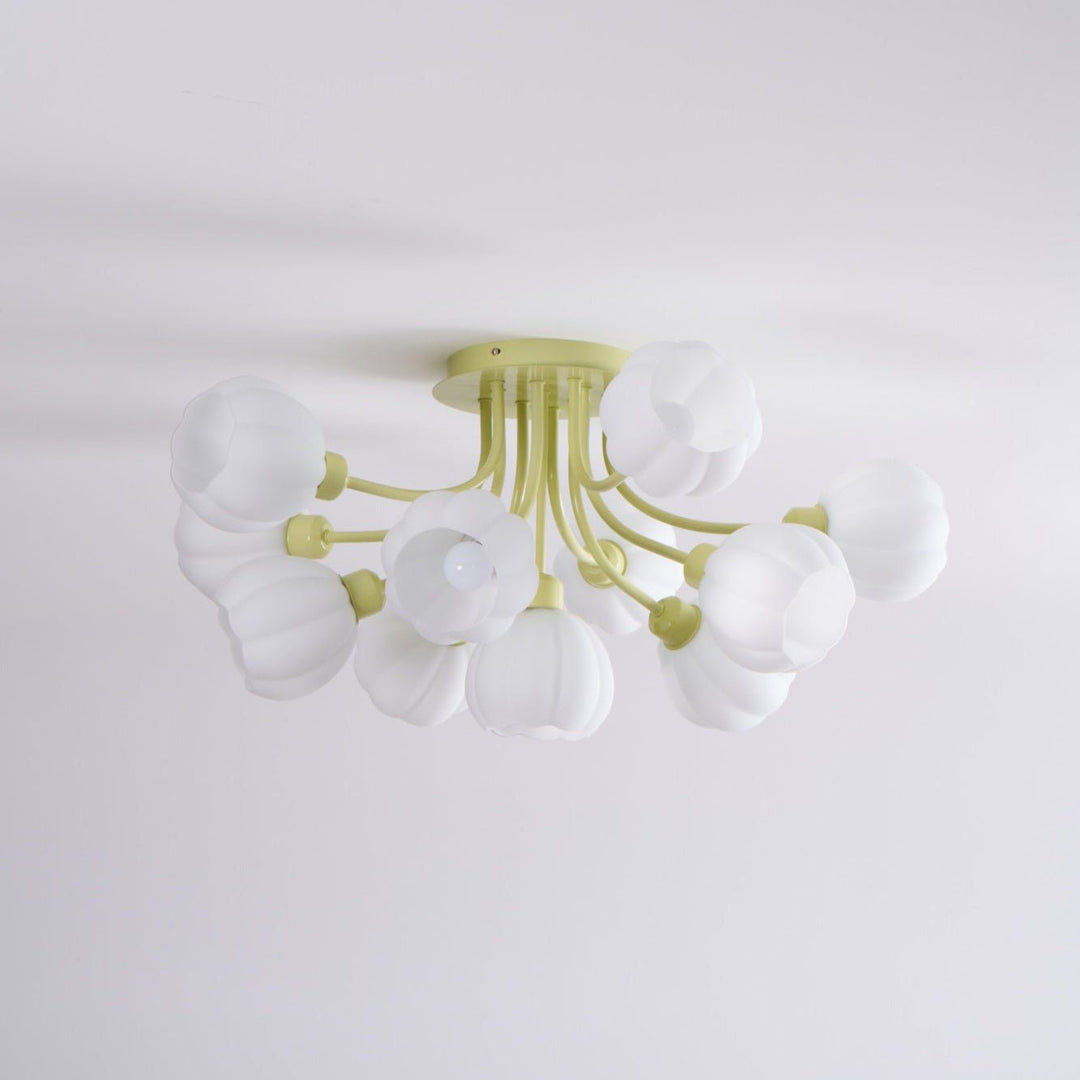 Zenorarae Plafonnier en Verre Matcha Élégant - Neutralighting