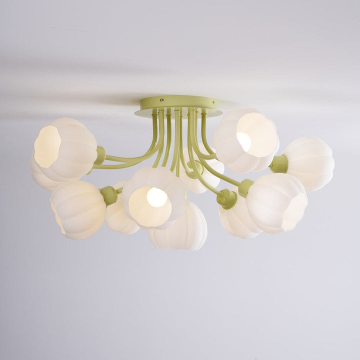 Zenorarae Plafonnier en Verre Matcha Élégant - Neutralighting